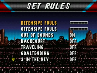 Rules like backcourt violation can be modified.