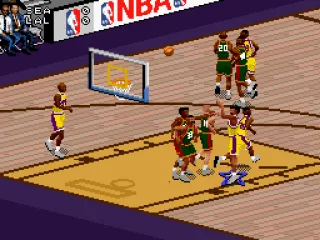 He shoots over the defenders!