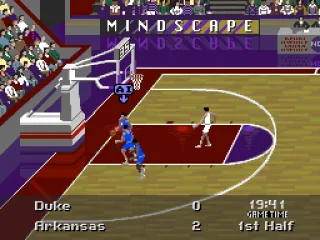 The score appears after every basket