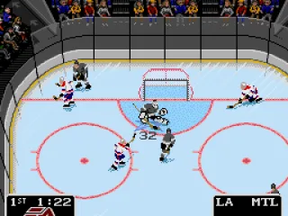 The game's not all flashy goals and spectacular hits... the goalies get a chance to shine too. Terrific save!