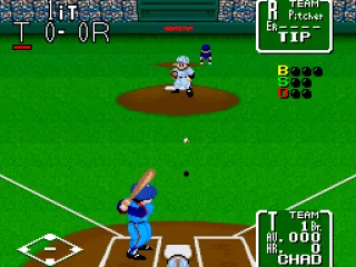 A pitch being thrown