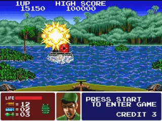 Even stunned for the last attack received, Shin was capable to destroy an enemy boat!