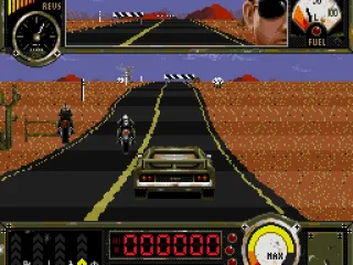 Driving you car. Unlike the Genesis version, you'll only see your car in 3rd person view.