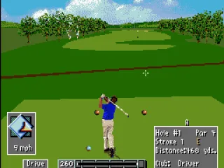 Hitting across a walkway.