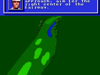 Pro golfer giving advice for the hole