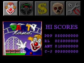 Main menu / board selection.