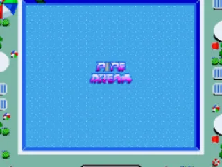 Intro sequence, from a diving board into a pool