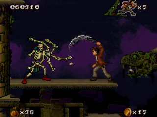 Attacking a skeleton in the lost city