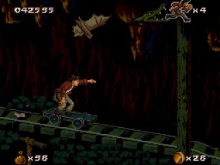 Riding on a mine cart