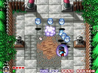 Level 1 - I picked up a shield and am shooting at a few ghosts.