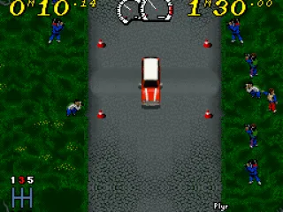 Driving down the straight