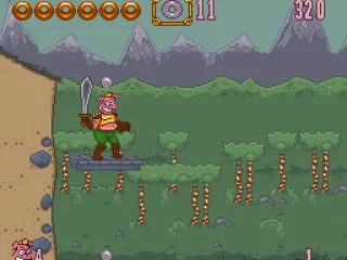 Riding a moving platform.