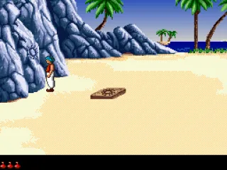 Solving a puzzle to get into the cave