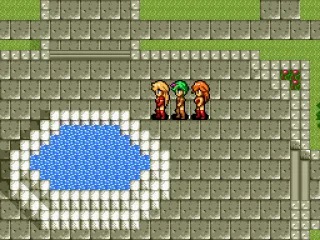 Fountain in a large city