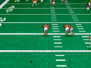 The ball is in midair.