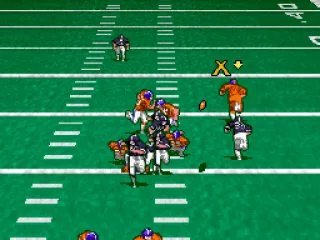 The X marks where the ball is being thrown.