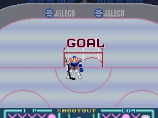 A puck makes its way into the net