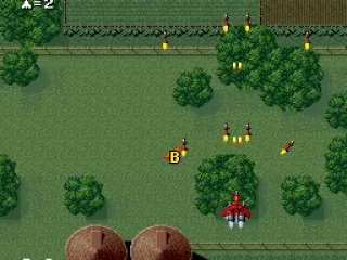 Firing a spread of bullets.