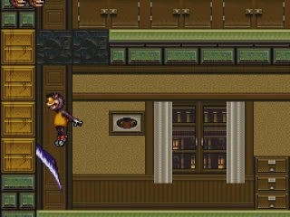 Using his hair as a trampoline