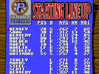 Starting lineup