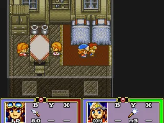 Visiting a house with two girls and two beds