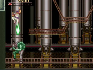 Attacking a mid-boss from above