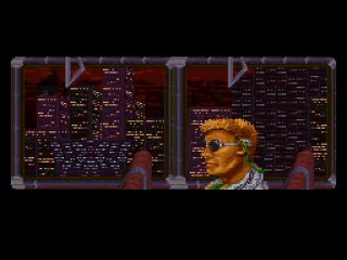 Viewing Seattle from a monorail car