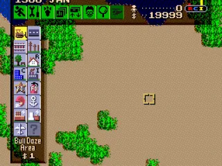 A new game starts with an unspoiled natural area. Humans won't leave it like that for long.