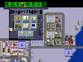 The information section of the menu bar contains important tools to being a good mayor.