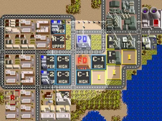 The spotlight tool can be used to find out the development of each building.