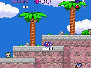 Collected a ball which can now be fired at an enemy