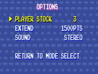 Options screen. Why only THREE options?!?