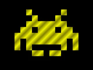 This golden invader appears in the opening sequence.