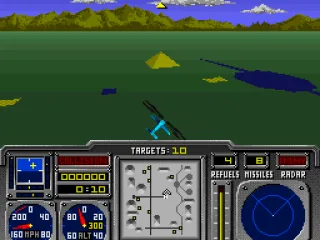 Flying over the area