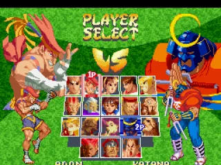 Character selection.