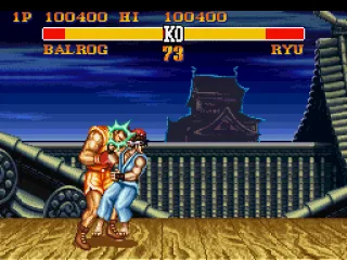 Balrog's throw (with high punch) is not a throw, but a series of hits with the head.