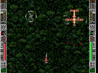 An enemy plane using a spread shot