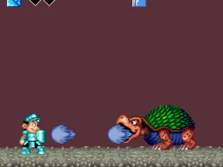 Boss-fight against a turtle