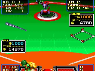 The ball is flying off to the right, probably a foul ball.