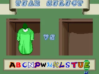 Team selection screen