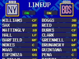 Select the starting lineup