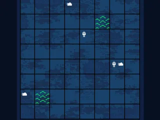 The map of the terrain