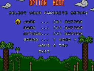Options menu