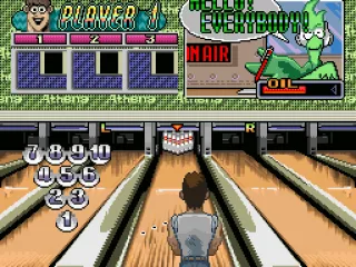 Position yourself, aim and select power.