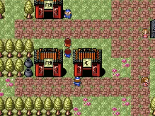 Inside the first town, there are two item shops.