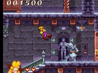 The girl can do a high flip jump