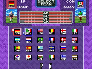 Penalty Kick team select