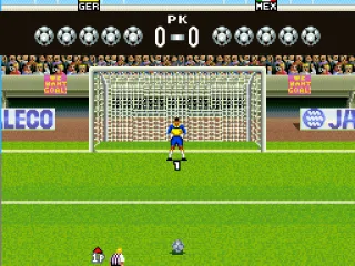 The start of a penalty kick