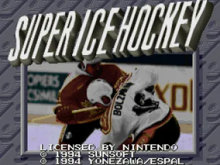 Super Ice Hockey title screen