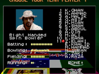 Choose your team player.